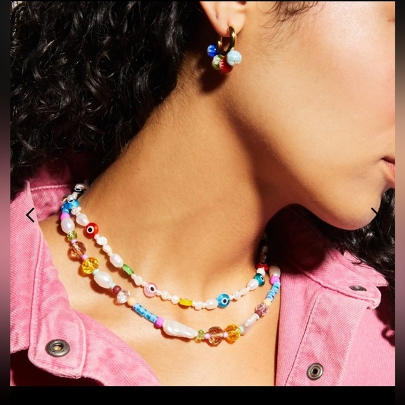 NWT BAUBLEBAR MULTICOLOR BEADED HUGGIE EARRINGS - Picture 6 of 10